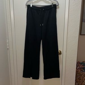 Abercrombie black sweats !! flare slit bottoms